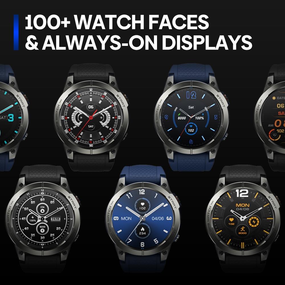 1.43 Inch Amoled Screen Sports Smart Watch Support Bluetooth Call - Black