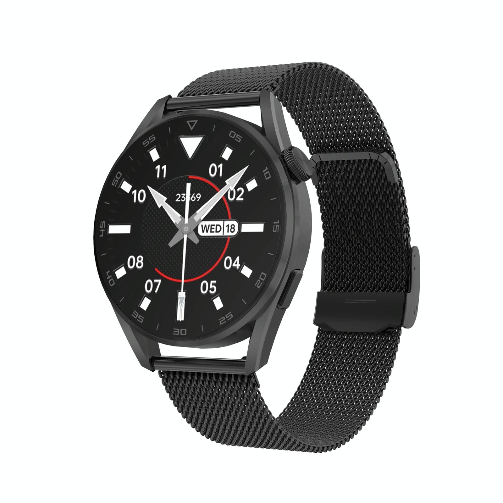 Waterproof Bluetooth Smart Watch With Heart Rate And Blood Monitoring - Black-Smart Watches-PEROZ Accessories