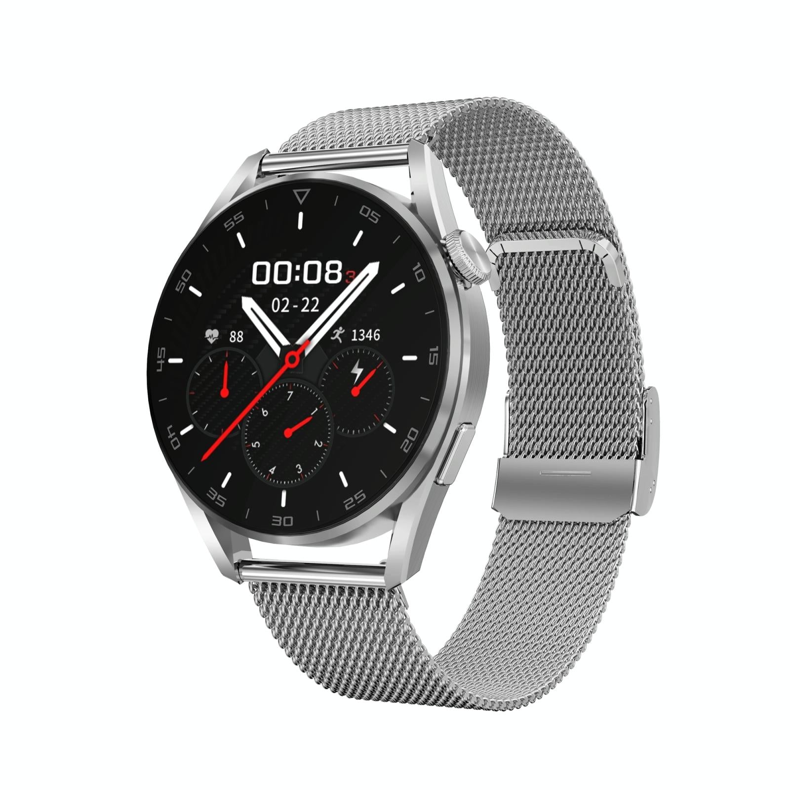 Waterproof Bluetooth Smart Watch With Heart Rate And Blood Monitoring - Black-Smart Watches-PEROZ Accessories