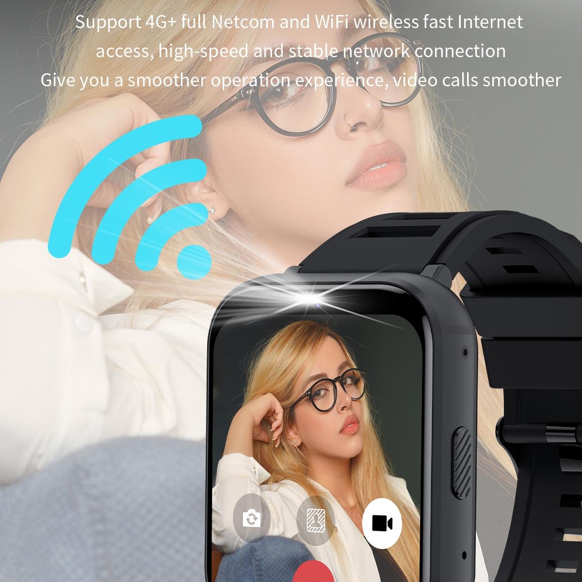 4G Smart Watch With 1.99 Inch Screen Android 9.0 4Gb+64Gb - Black-Smart Watches-PEROZ Accessories