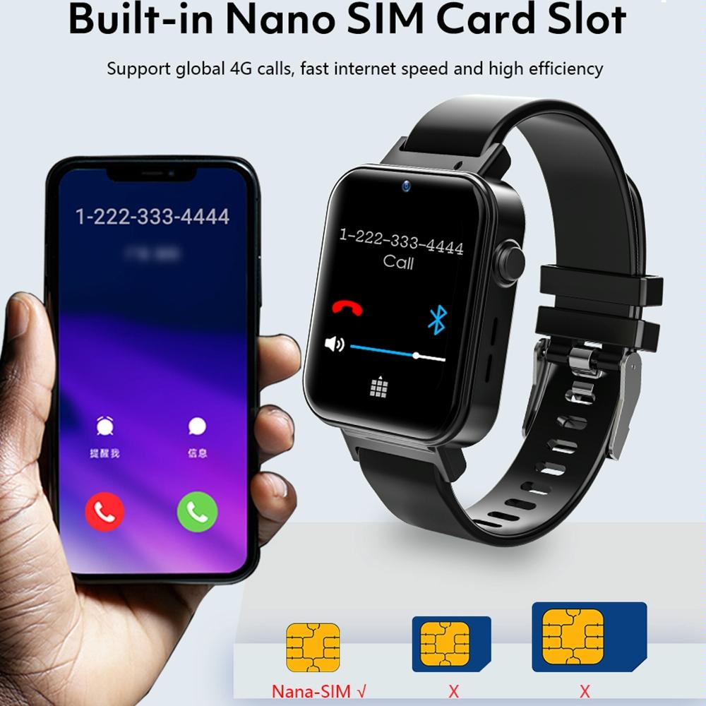 1.75 Inch Ips Smart Watch With Video Chat & Sim Calling 1Gb+16Gb Memory Black