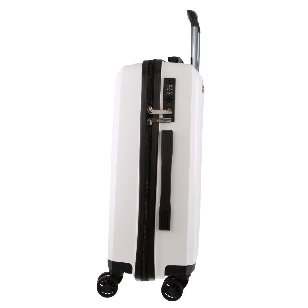 Pierre Cardin Inspired Milleni Hardshell 3-Piece Luggage Bag Set Travel Suitcase - White-Home & Garden > Travel-PEROZ Accessories