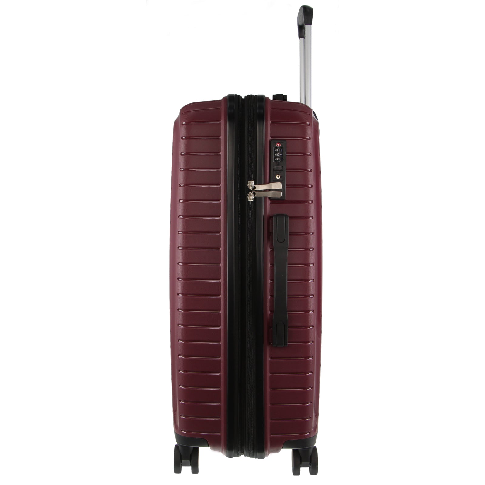 Pierre Cardin 76cm Large Hard-Shell Suitcase Travel Luggage Bag - Burgundy-Home & Garden > Travel > Suitcases-PEROZ Accessories