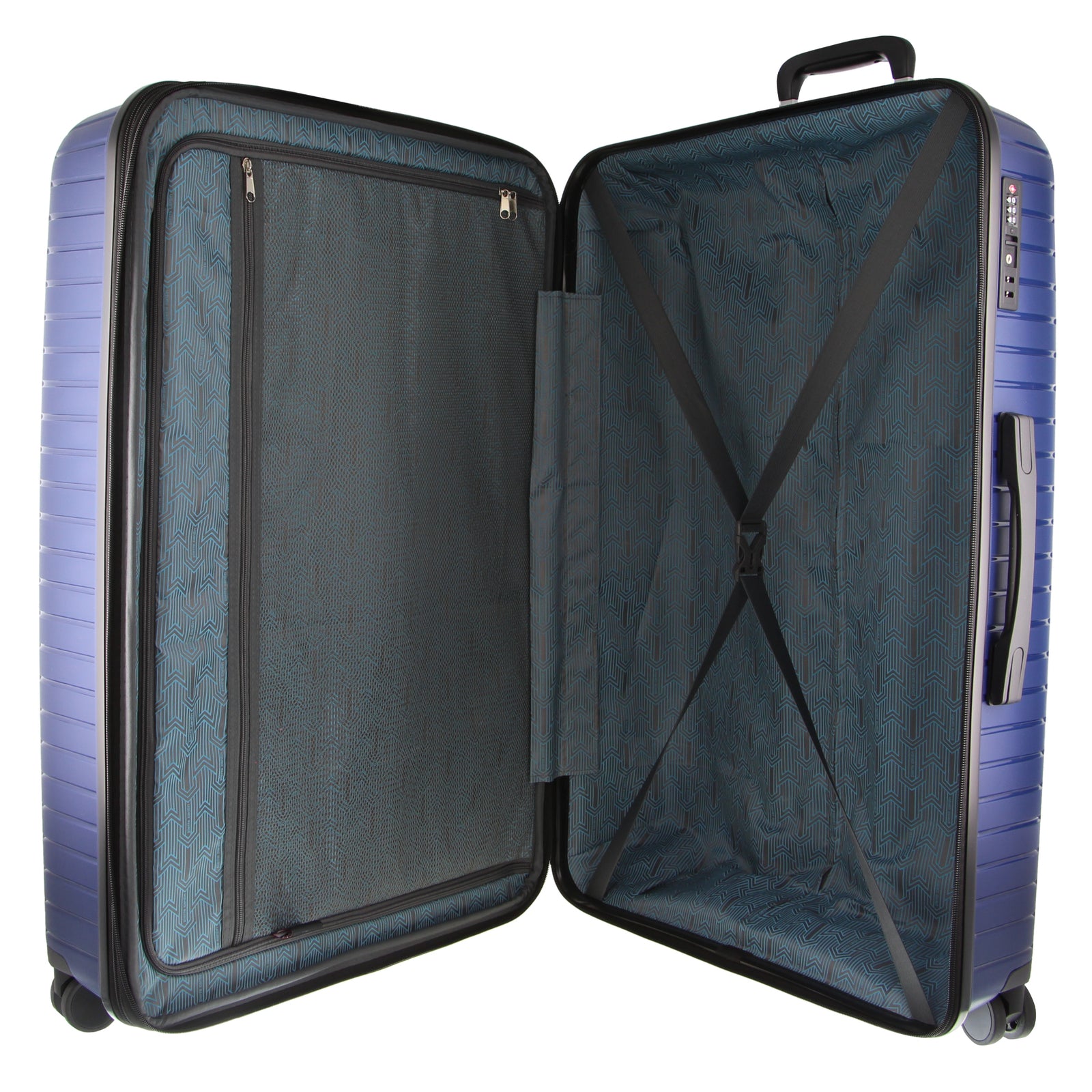 Pierre Cardin 65cm Medium Hard-Shell Suitcase Travel Luggage Bag - Navy-Home & Garden > Travel > Suitcases-PEROZ Accessories