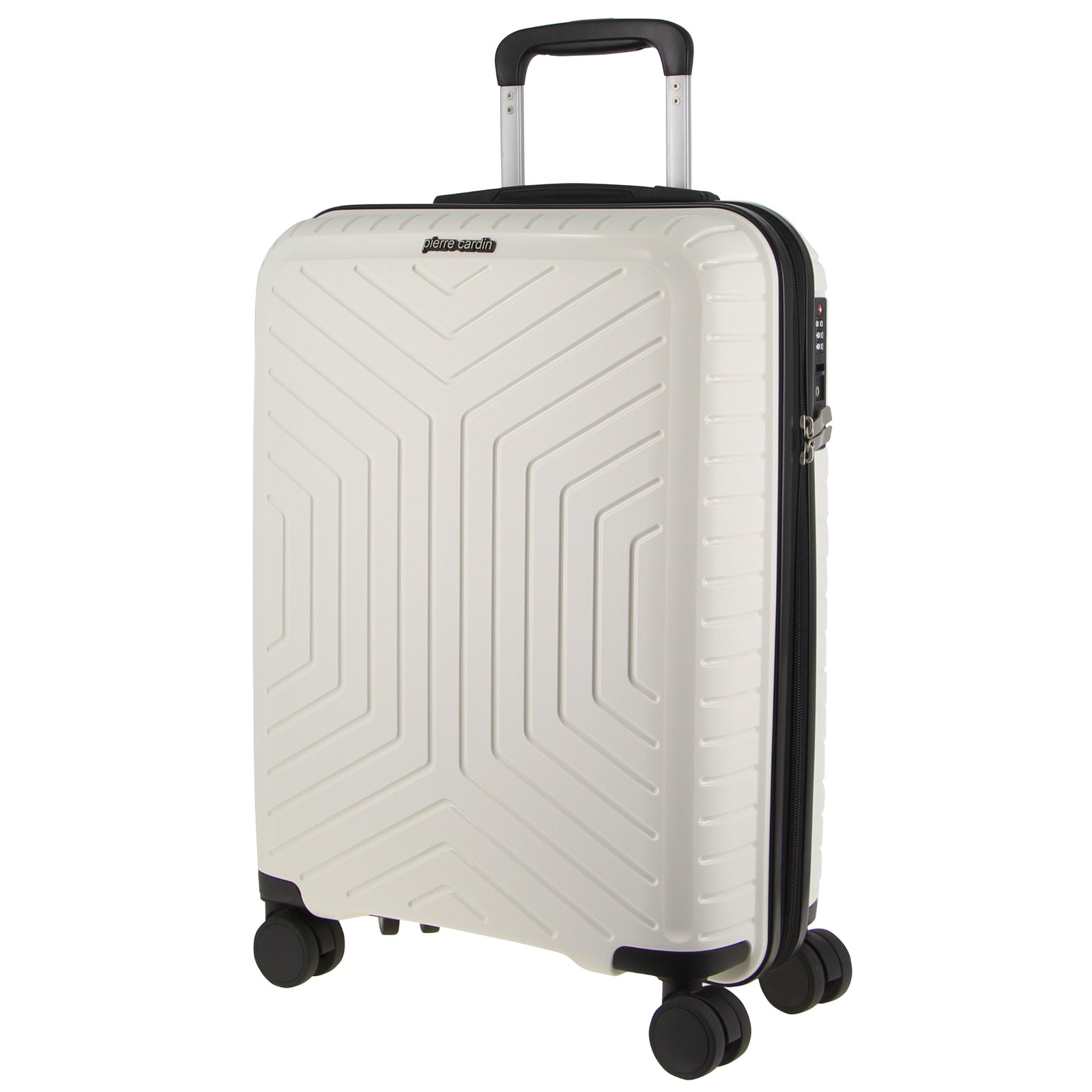 Pierre Cardin 65cm Medium Hard-Shell Suitcase Travel Luggage Bag - White-Home & Garden > Travel > Suitcases-PEROZ Accessories