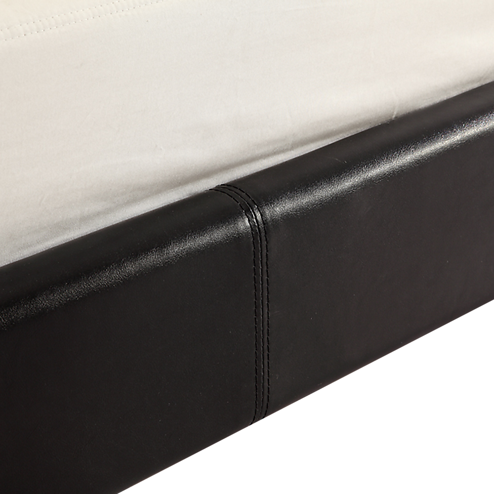 King PU Leather Bed Frame Brown-Furniture > Bedroom-PEROZ Accessories