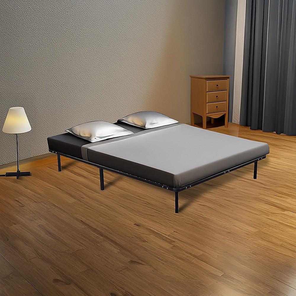 Queen Metal Bed Frame - Bedroom Furniture-Furniture > Bedroom > Beds & Bed Frames-PEROZ Accessories