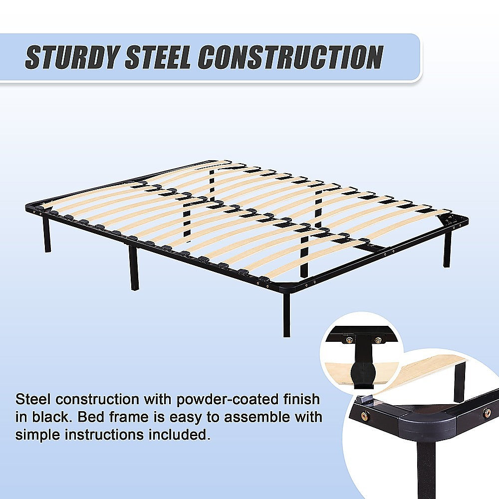 Queen Metal Bed Frame - Bedroom Furniture-Furniture > Bedroom > Beds & Bed Frames-PEROZ Accessories