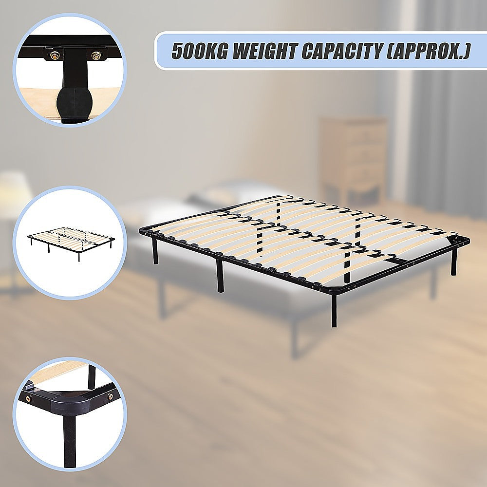 Queen Metal Bed Frame - Bedroom Furniture-Furniture > Bedroom > Beds & Bed Frames-PEROZ Accessories