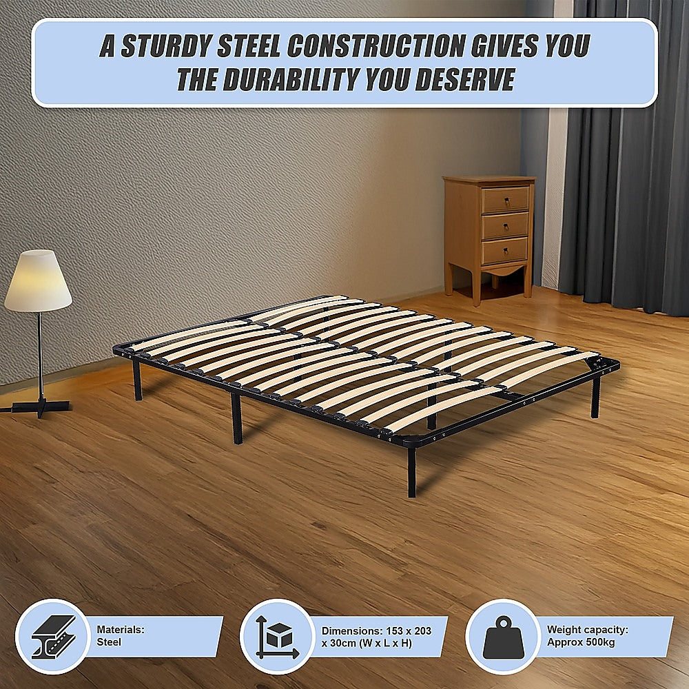 Queen Metal Bed Frame - Bedroom Furniture-Furniture > Bedroom > Beds & Bed Frames-PEROZ Accessories