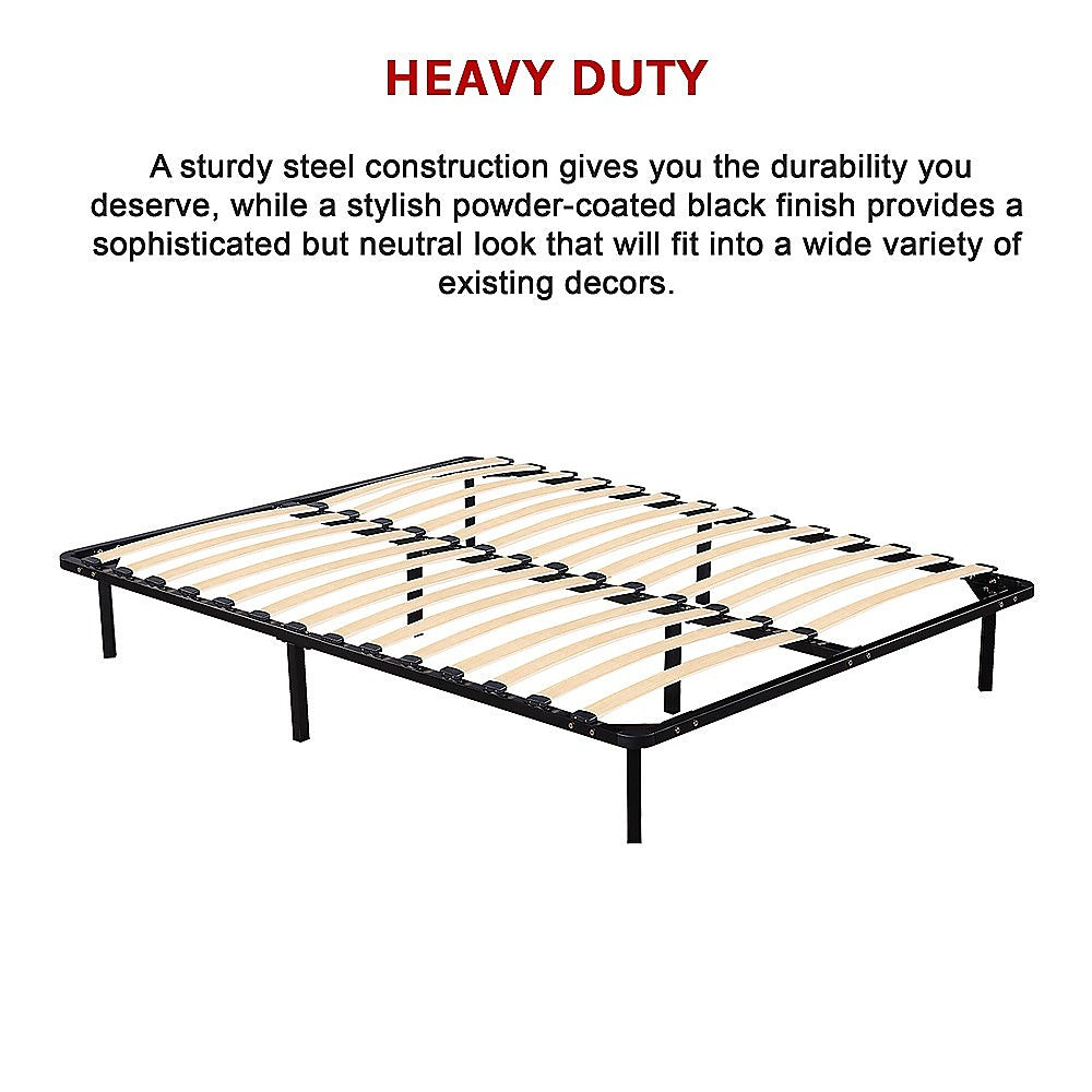 Queen Metal Bed Frame - Bedroom Furniture-Furniture > Bedroom > Beds & Bed Frames-PEROZ Accessories