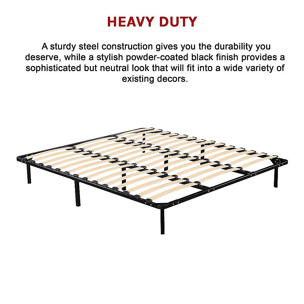 King Metal Bed Frame - Bedroom Furniture-Furniture > Bedroom > Beds & Bed Frames-PEROZ Accessories
