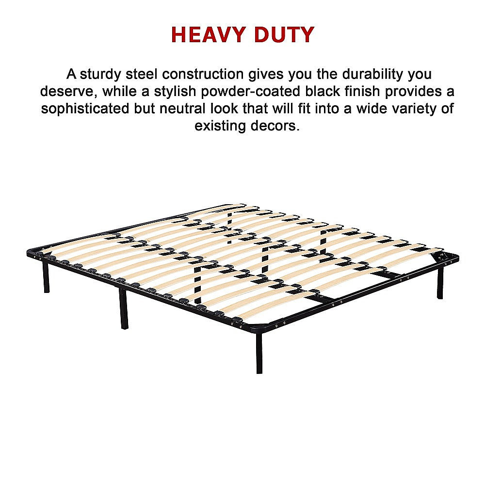 King Metal Bed Frame - Bedroom Furniture-Furniture > Bedroom > Beds & Bed Frames-PEROZ Accessories