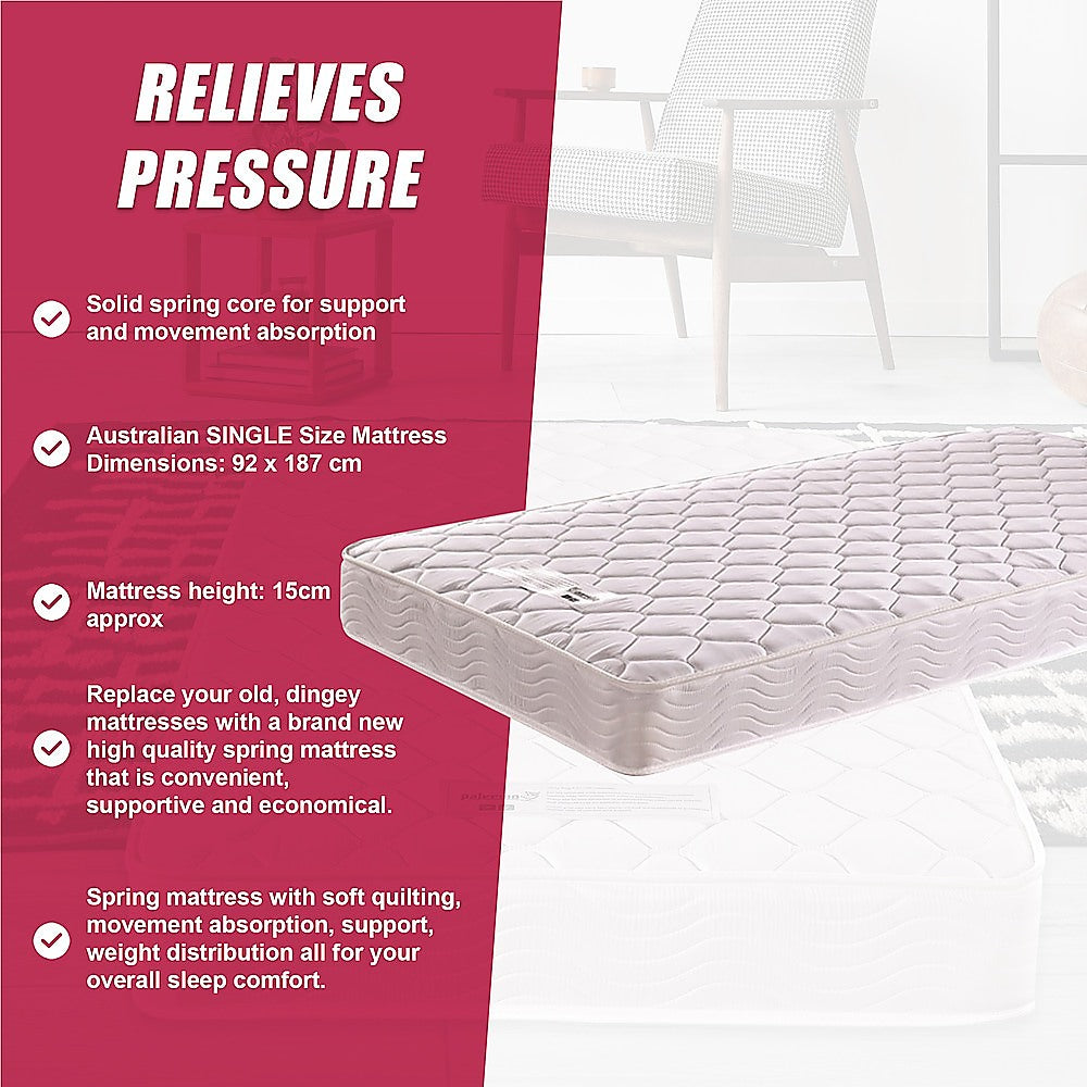 PALERMO Single Bed Mattress-Furniture > Mattresses-PEROZ Accessories