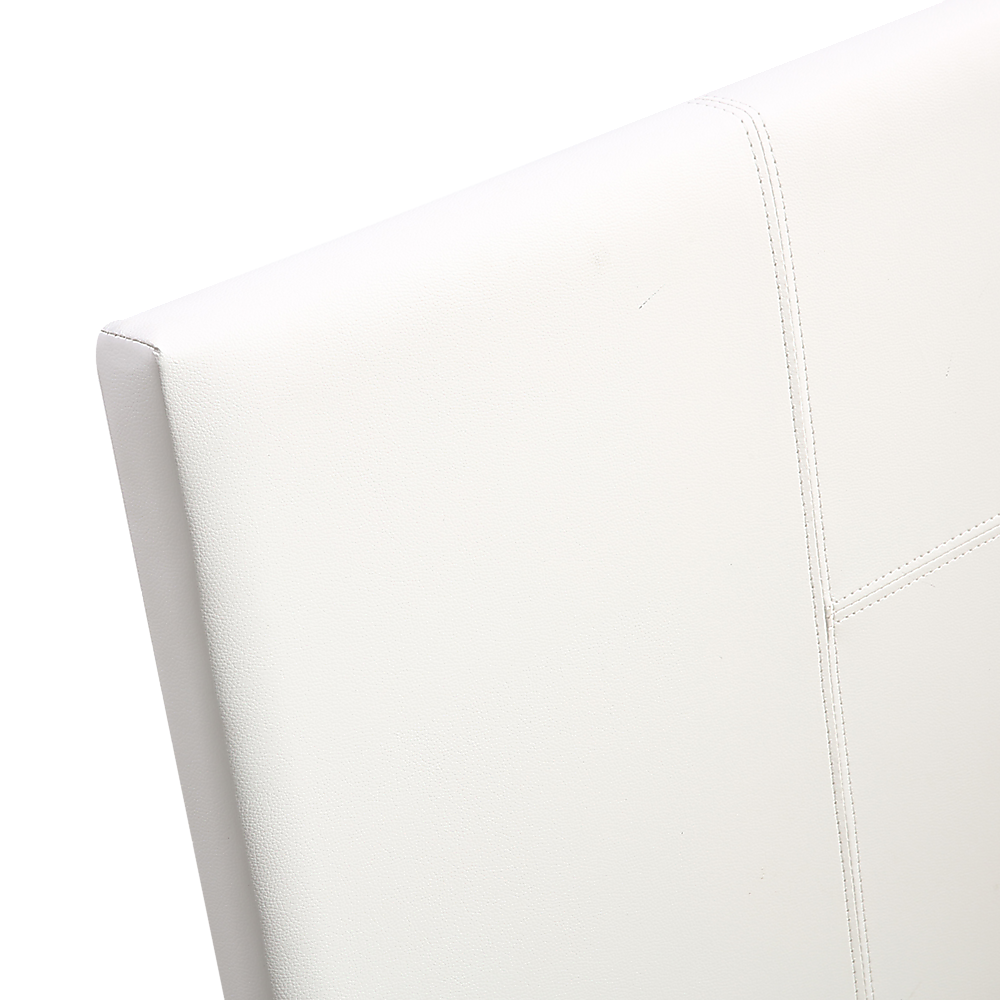 Single PU Leather Bed Frame White-Bed Frames-PEROZ Accessories