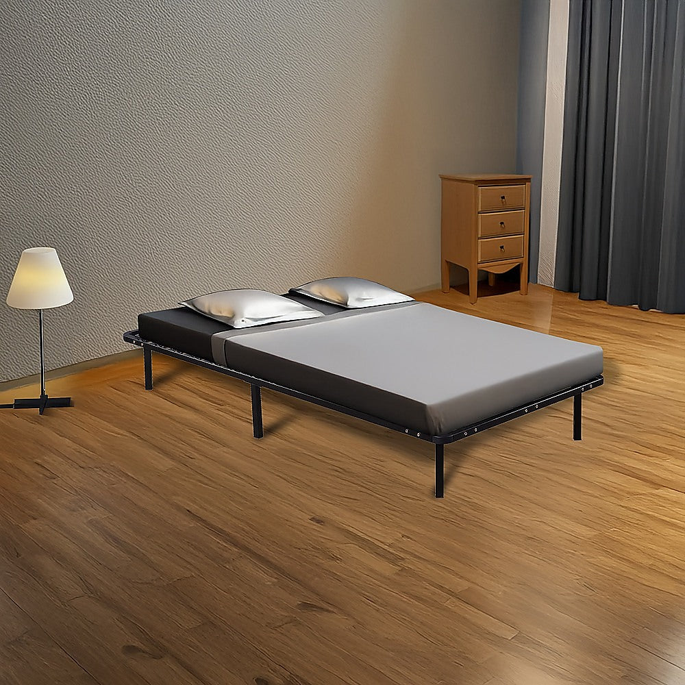 King Single Metal Bed Frame - Bedroom Furniture-Furniture > Bedroom > Beds & Bed Frames-PEROZ Accessories
