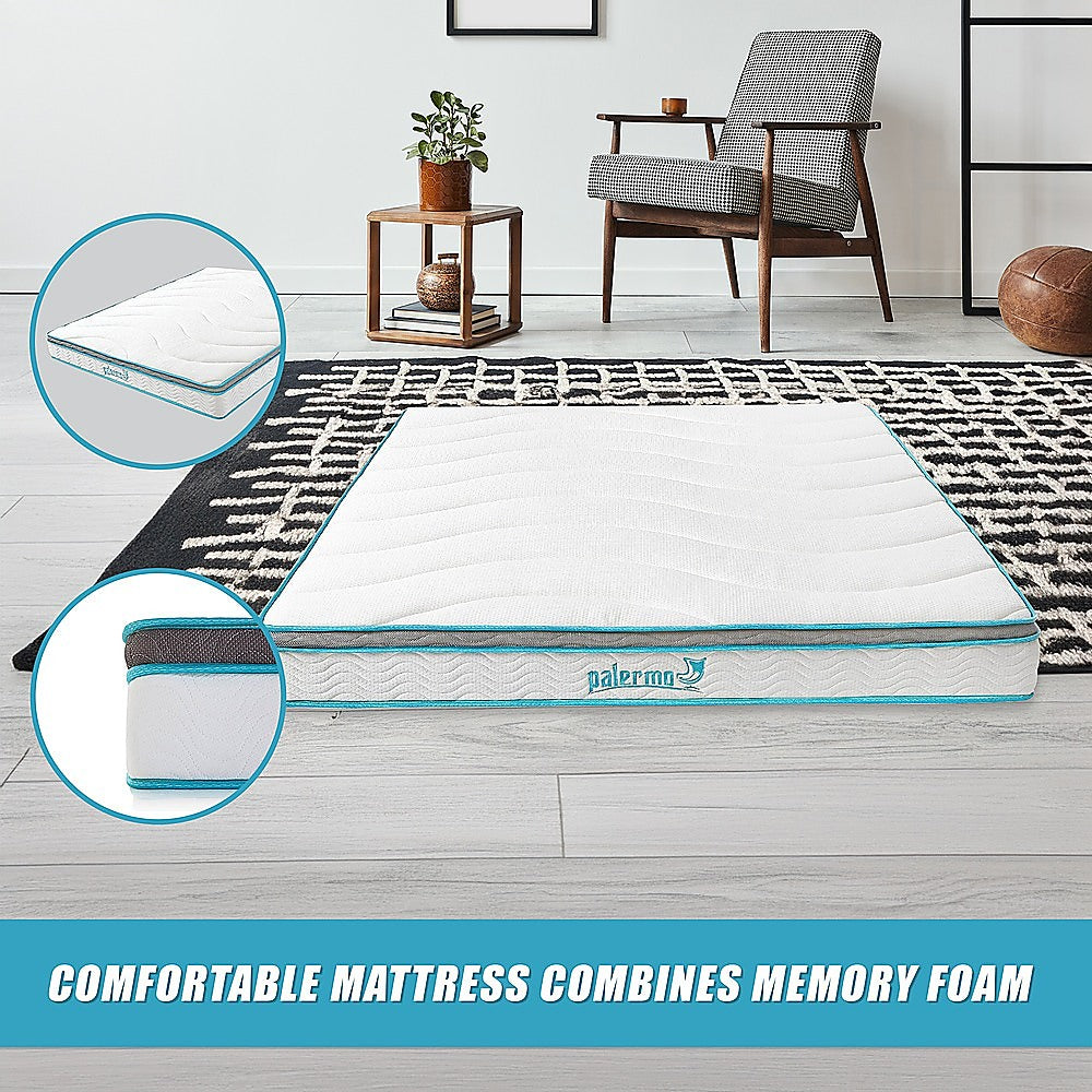 King 20cm Hybrid Mattress – Memory Foam and Innerspring Support-Furniture > Mattresses-PEROZ Accessories