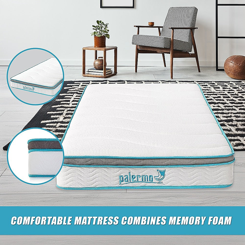 Palermo King Single 20cm Memory Foam and Innerspring Hybrid Mattress-Furniture > Mattresses-PEROZ Accessories