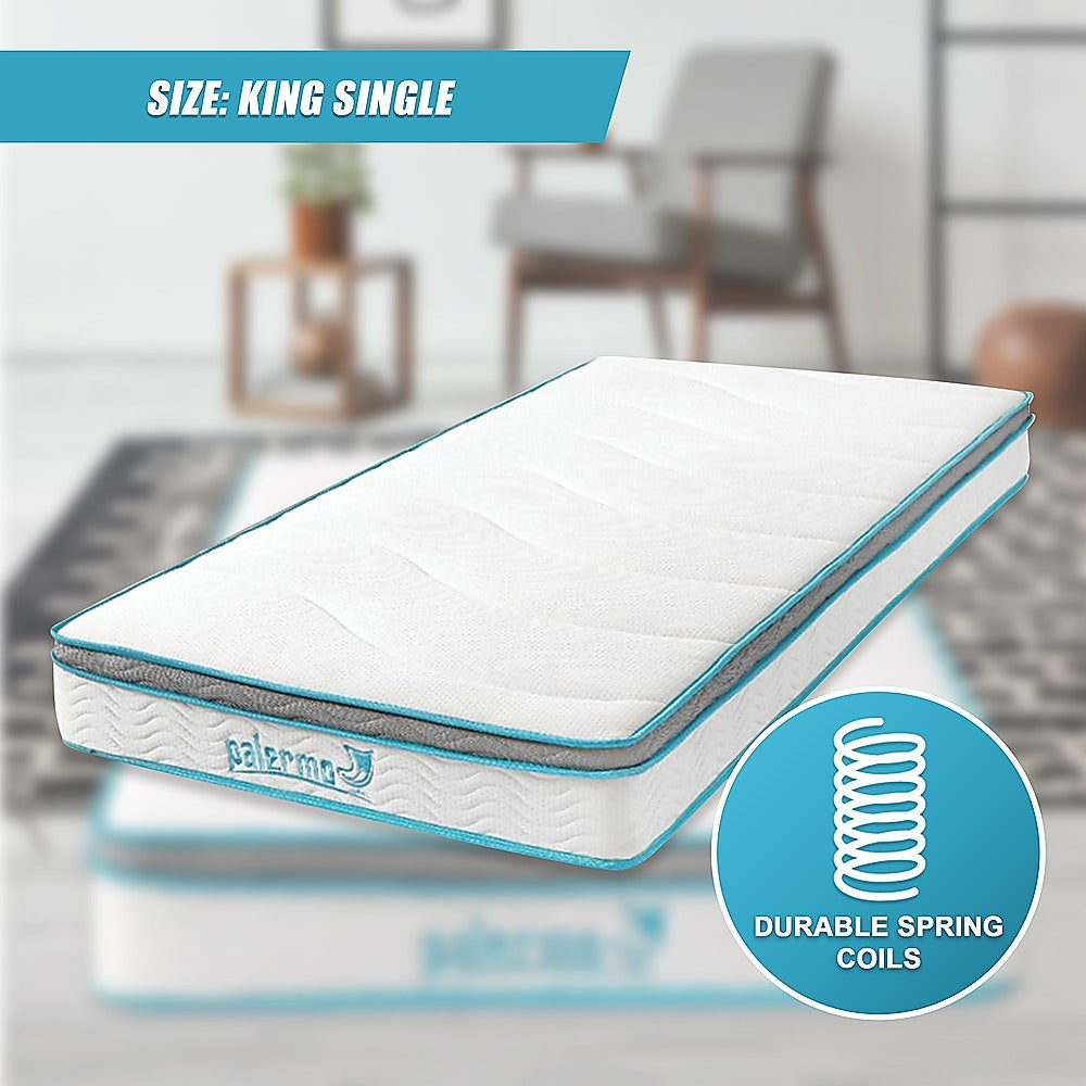 Palermo King Single 20cm Memory Foam and Innerspring Hybrid Mattress-Furniture > Mattresses-PEROZ Accessories