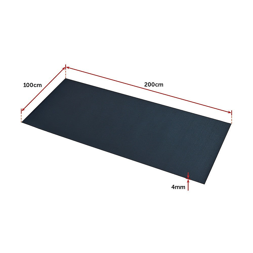 2m Gym Rubber Floor Mat Reduce Treadmill Vibration-Walking Pad-PEROZ Accessories
