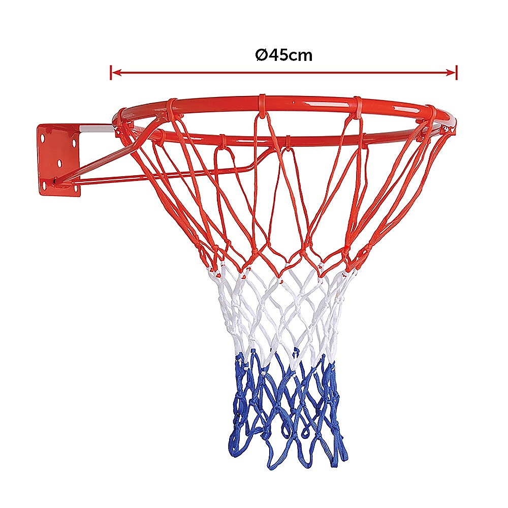 Pro Size Wall Mounted Basketball Hoop Ring Goal Net Rim Dunk Shooting Outdoor-Sports & Fitness > Fitness Accessories-PEROZ Accessories