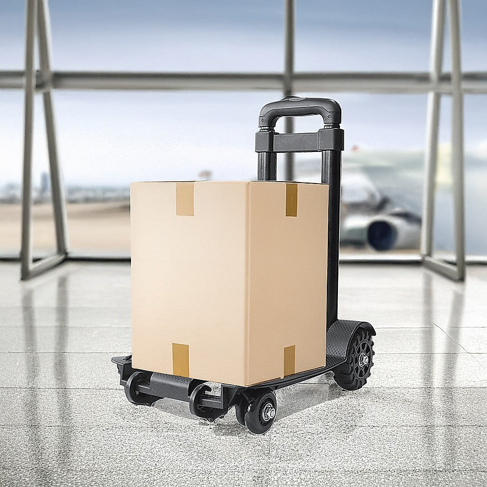 Portable Cart Folding Dolly Push Truck Hand Collapsible Trolley Luggage 70Kg-Outdoor > Others-PEROZ Accessories