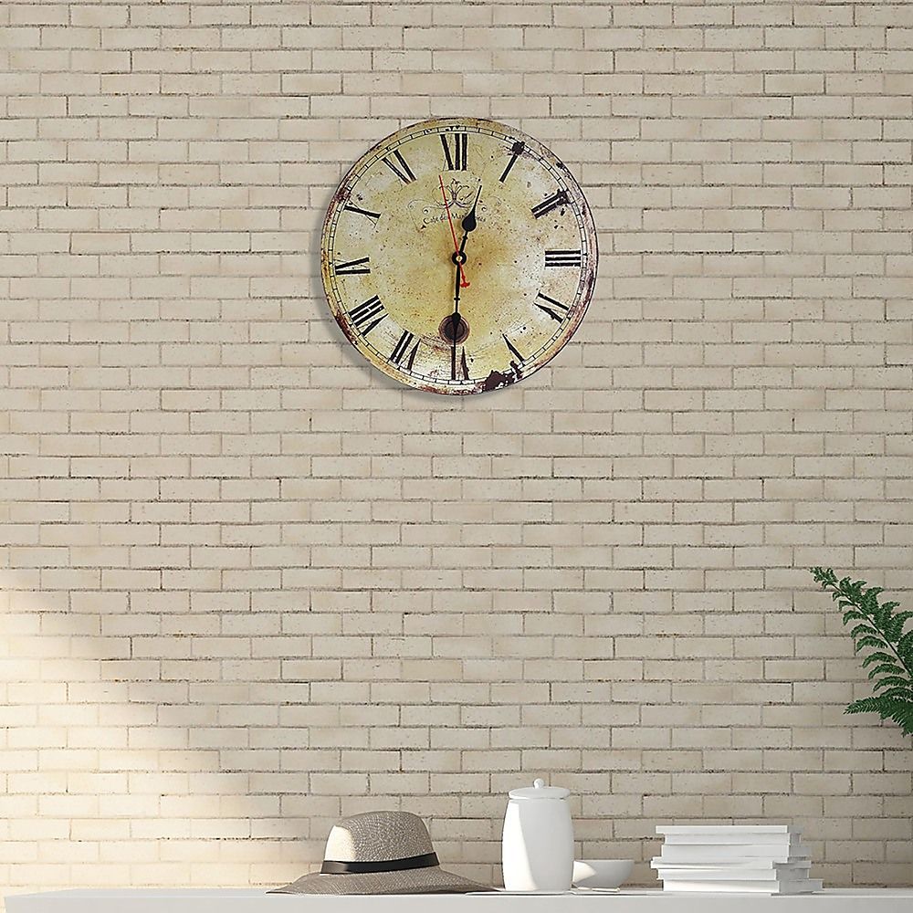 Large Vintage Wall Clock Kitchen Office Retro Timepiece-Home & Garden > Decor-PEROZ Accessories