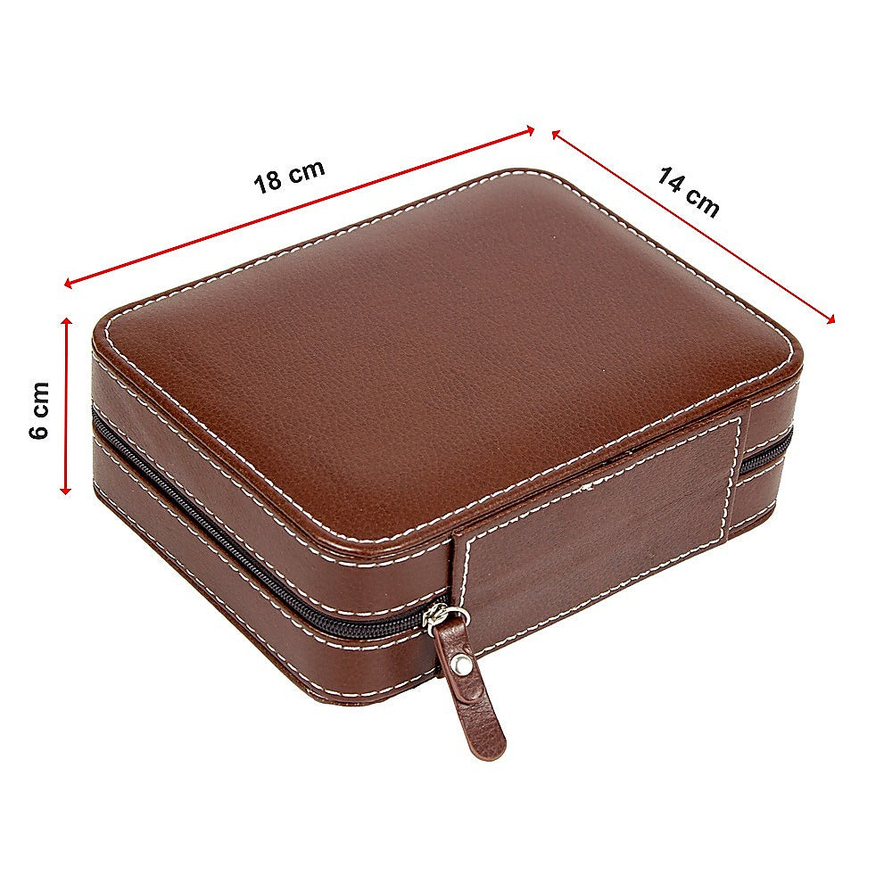 4 Watch Box Display Travel Case PU Leather-Home & Garden > Hobbies-PEROZ Accessories