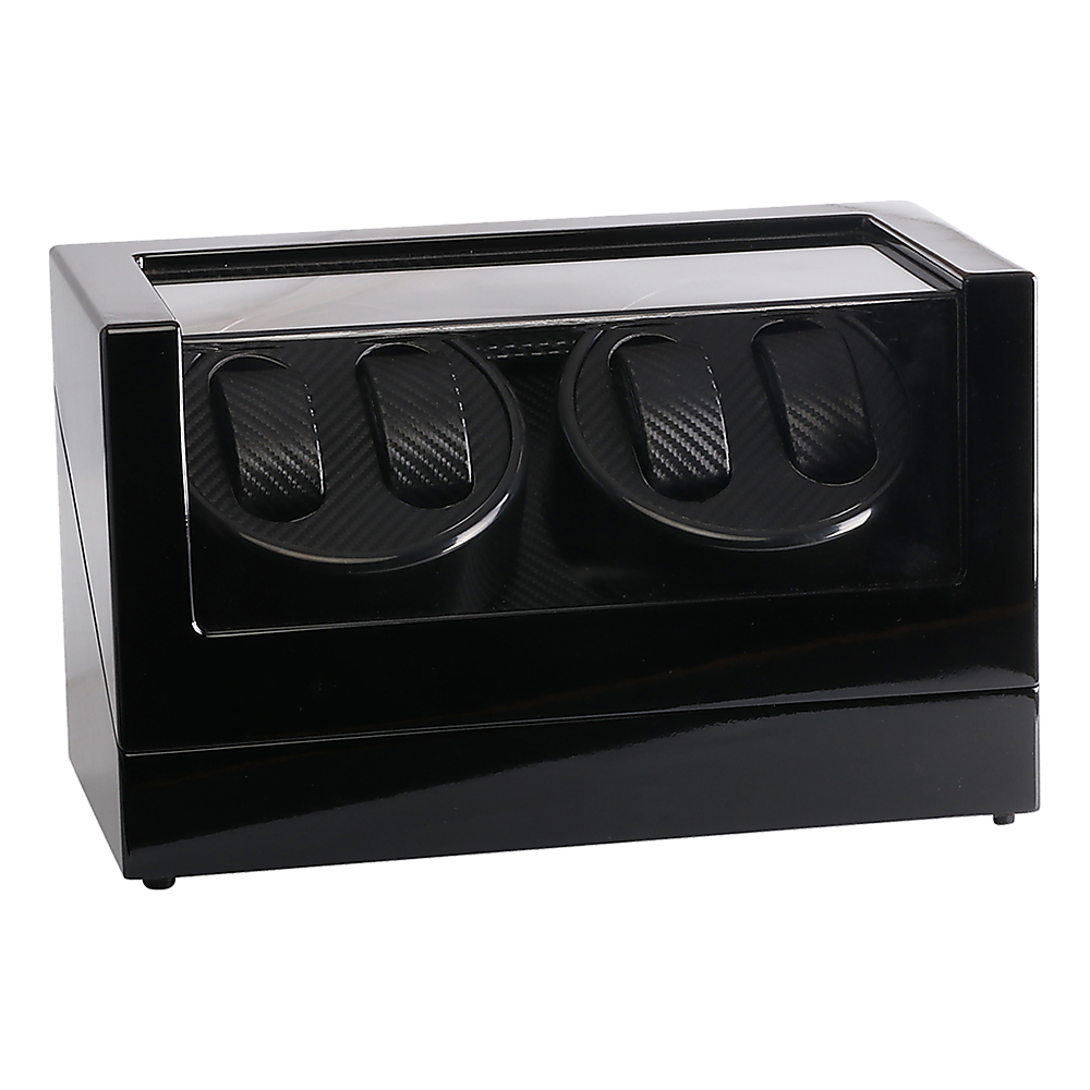 Automatic Quad Watch Winder Wood Display Box Case Motor Rotation Storage-Watch Accessories-PEROZ Accessories