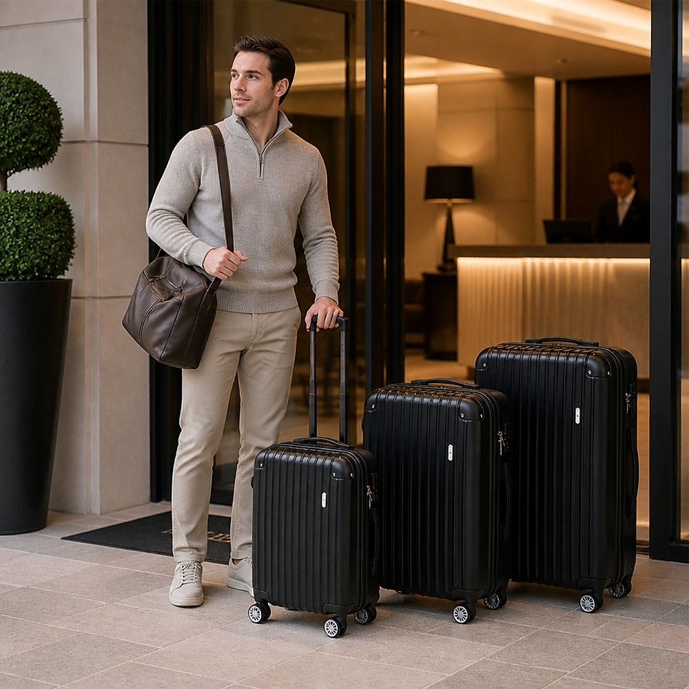 Delegate Suitcases Luggage Set 20" 24" 28"Carry On Trolley TSA Travel Bag-Luggage-PEROZ Accessories