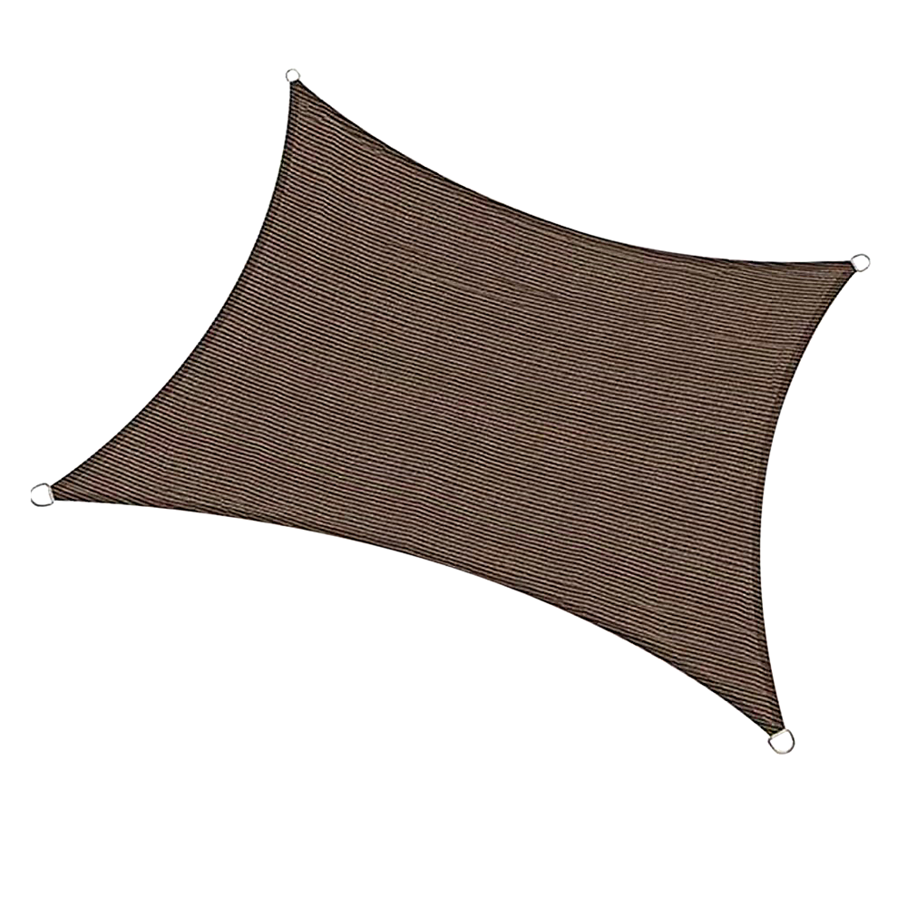 Rectangle Sun Shade Sail Fabric Garden Patio Pool Awning Canopy Cover Coffee-Home & Garden > Shading > Canopies & Gazebos-PEROZ Accessories