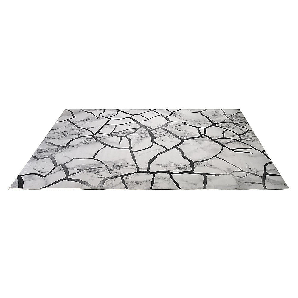 200x300cm Large Floor Gray Marble Rug – Modern Area Carpet for Bedroom, Living Room, Lounge or Home Décor Mat-Furniture > Office-PEROZ Accessories