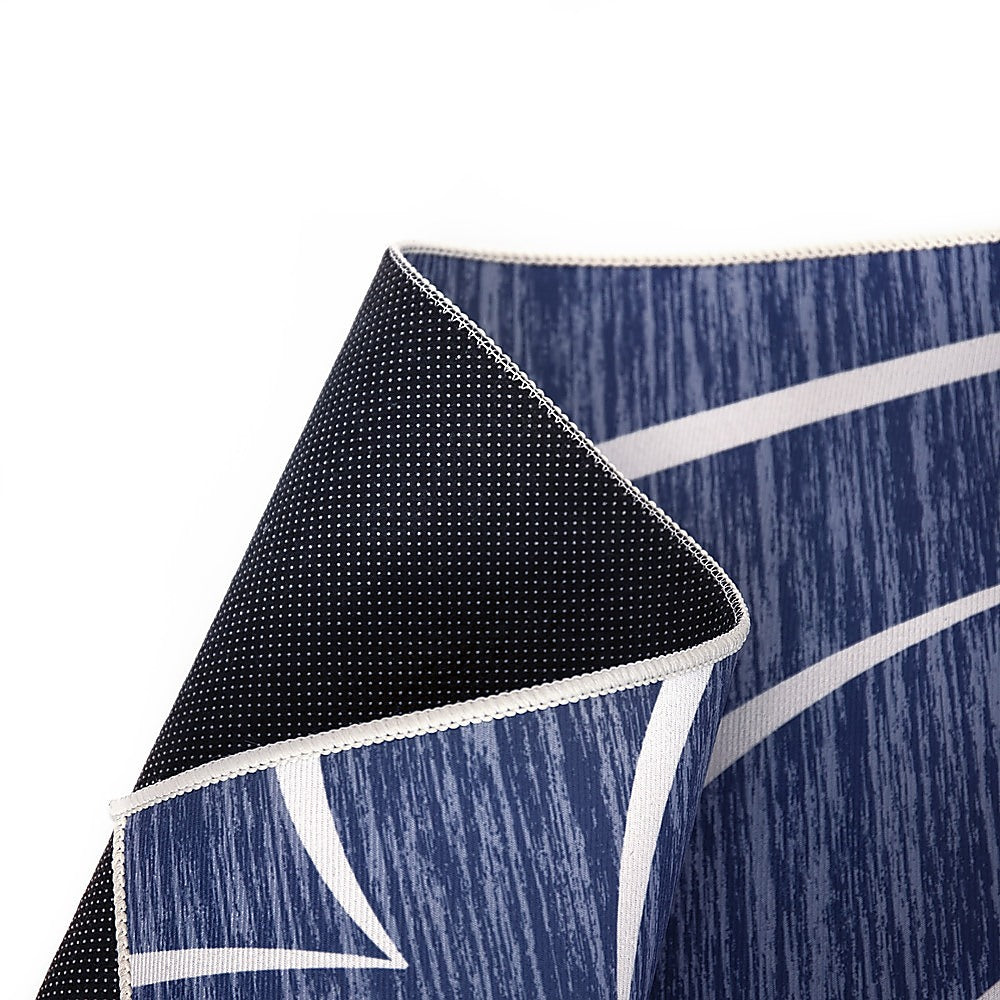 200x300cm Large Floor Blue Wave Lines Rug – Modern Area Carpet for Bedroom, Living Room, Lounge or Home Décor Mat-Furniture > Office-PEROZ Accessories