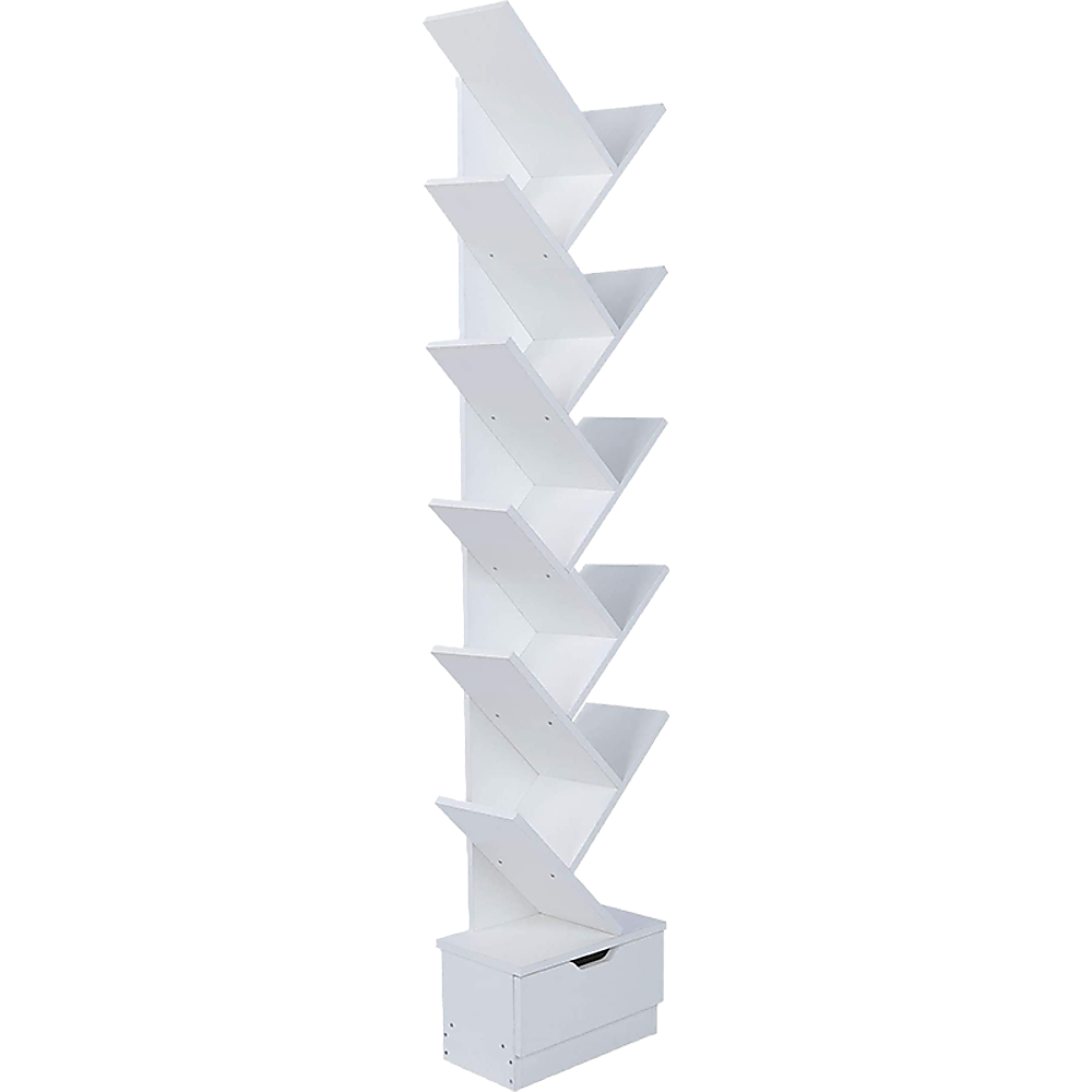 Tree Bookshelf Bookcase Book Organizer 12-Tier Multipurpose Shelf Display Racks-Bookcases & Shelves-PEROZ Accessories