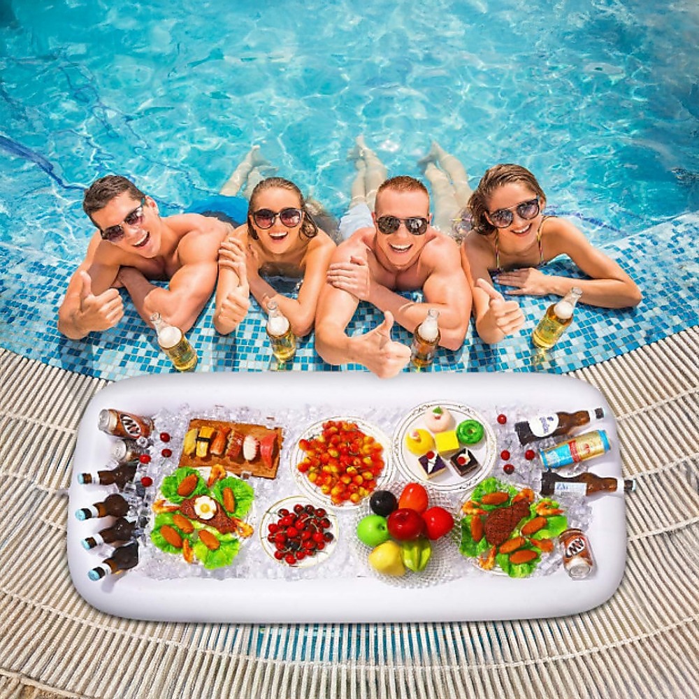 Inflatable Drinks Holder Floating Ice Bar Pool Party-Home & Garden > Pool & Accessories > Pool Toys & Inflatables-PEROZ Accessories