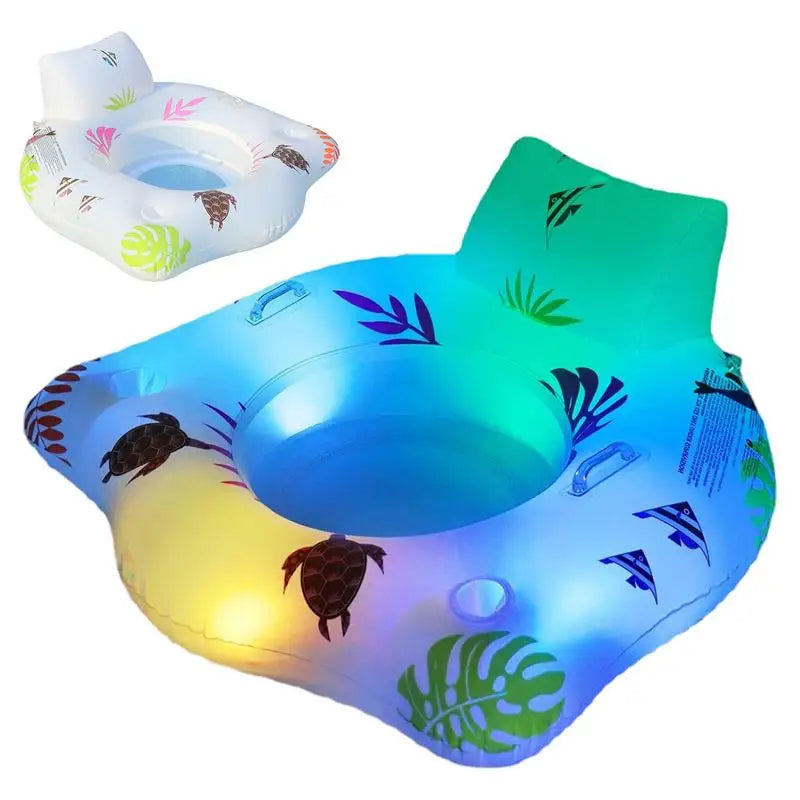 NNEOBA Light-up Inflatable Pool Float Chair-Outdoor Recreation > Camping > Camp Furniture-PEROZ Accessories