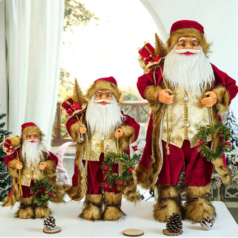 Christmas Santa Claus Doll - 30cm-Occasions > Christmas > Christmas Decorations-PEROZ Accessories