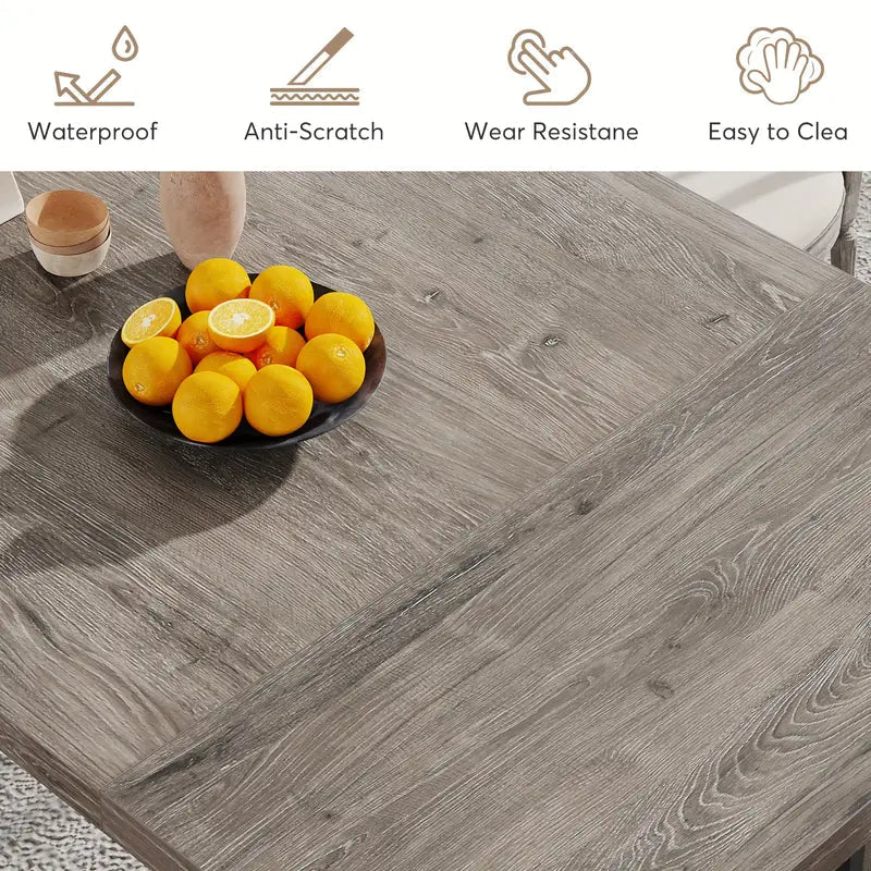 NNETMLT Rustic Rectangular Dining Table-Furniture > Dining > Dining Tables-PEROZ Accessories