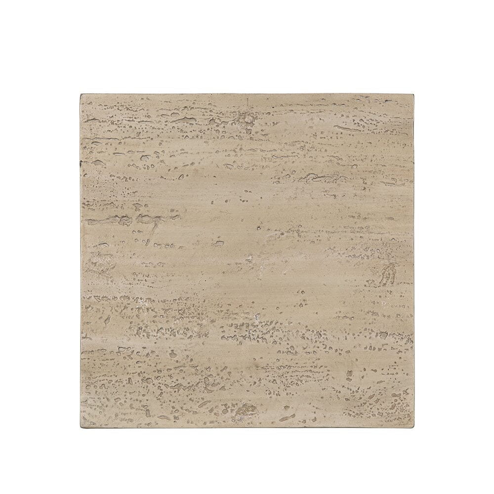LOGAN CEMENT SQUARE SIDE TABLE-Furniture > Living Room > Side Tables-PEROZ Accessories