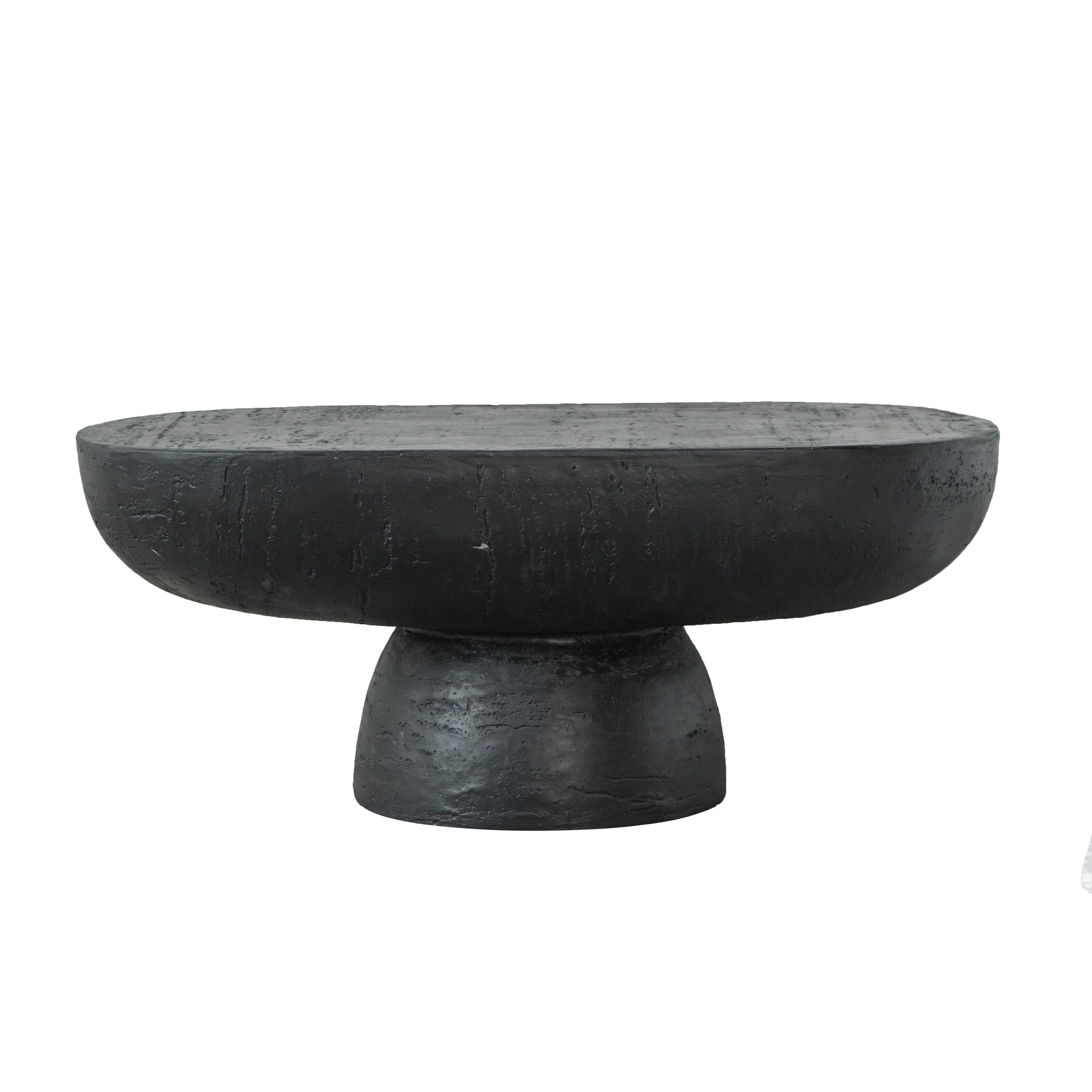 BLACK IS BACK CEMENT COFFEE TABLE-Furniture > Living Room > Coffee Tables-PEROZ Accessories
