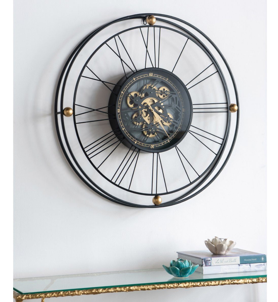 TRAVELER WALL CLOCK WITH MOVING 3D MECHANISM-Home & Garden > Decor > Clocks-PEROZ Accessories