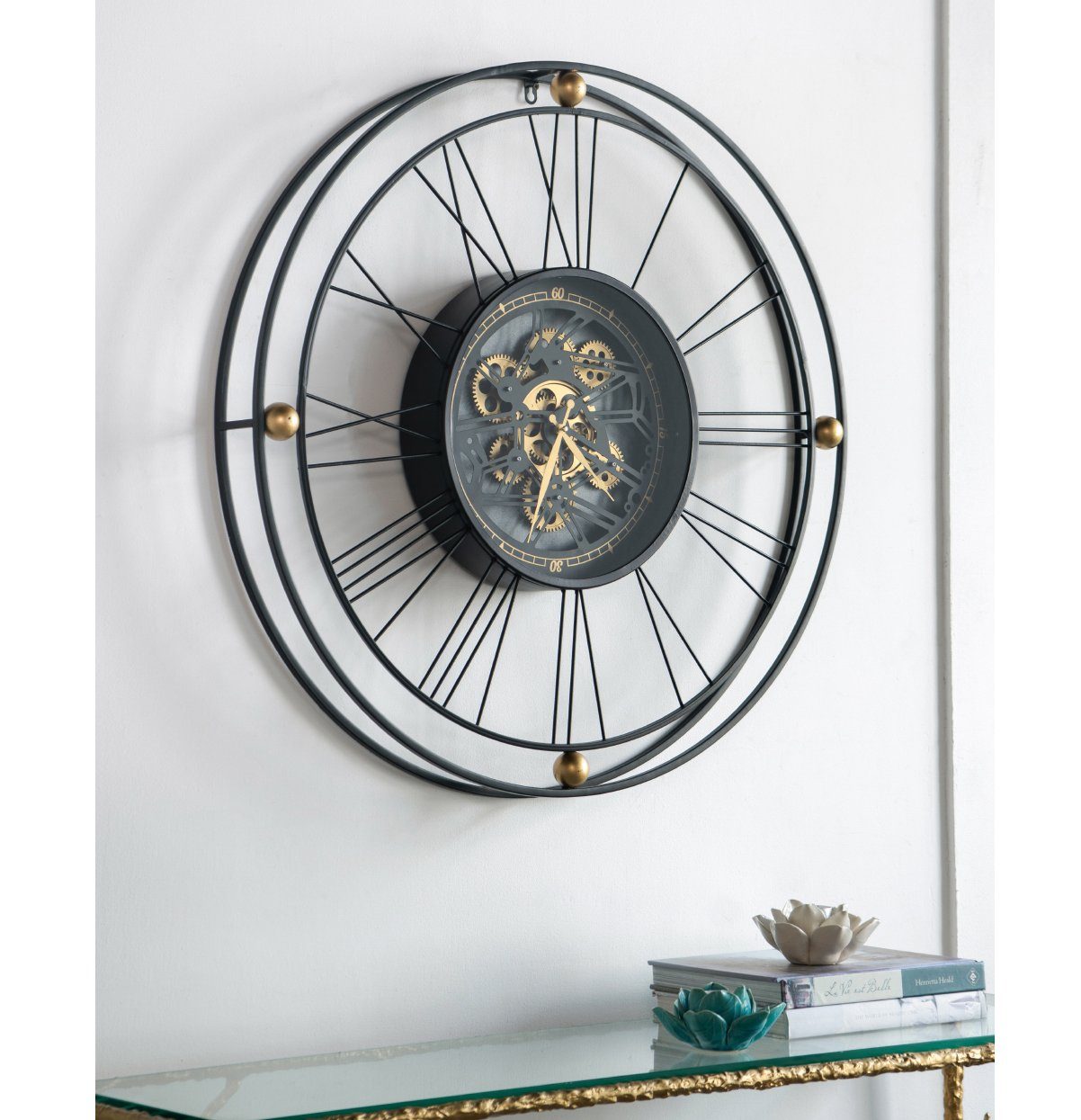 TRAVELER WALL CLOCK WITH MOVING 3D MECHANISM-Home & Garden > Decor > Clocks-PEROZ Accessories