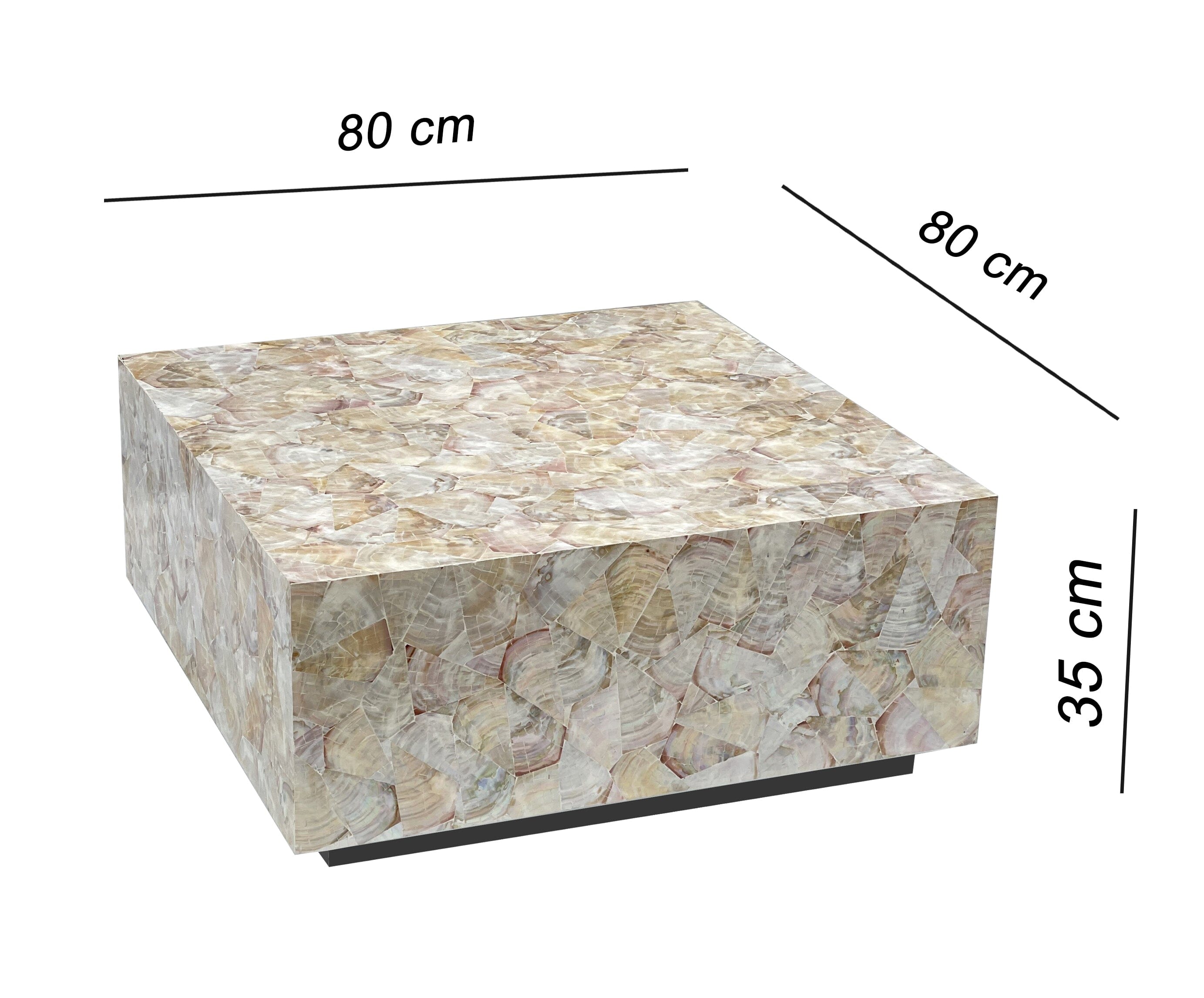 CLUSTER MOTHER OF PEARL HAND MADE COFFEE TABLE-Furniture > Living Room > Coffee Tables-PEROZ Accessories