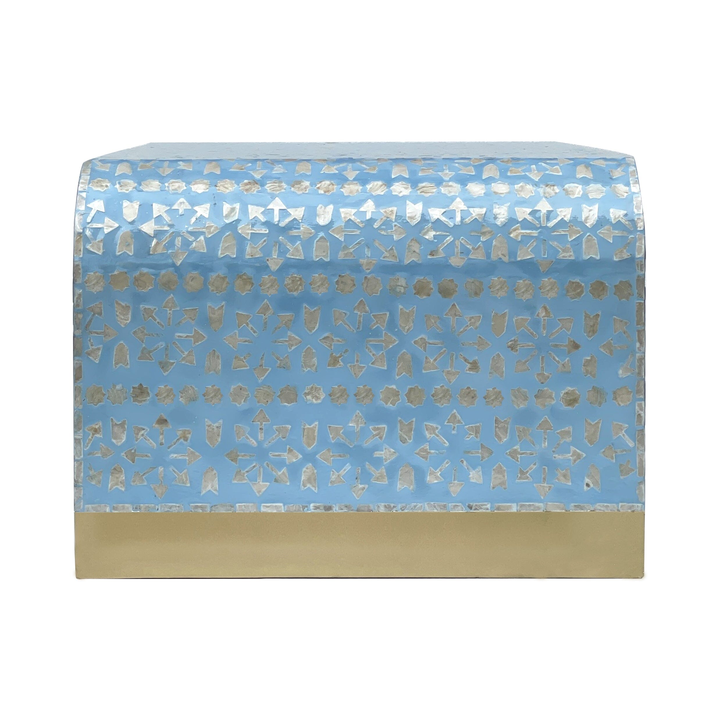 MOTHER OF PEARL MEDITERRANEAN BREEZE LOW PROFILE COFFEE TABLE-Furniture > Living Room > Coffee Tables-PEROZ Accessories