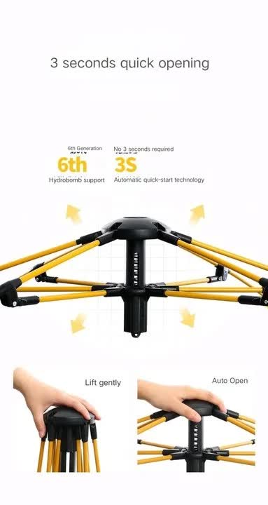 210*200*135cm Outdoor Family Instant Ultralight Portable Folding Popup Waterproof Oxford Fiberglass Automatic Tent For Camping Events-Outdoor Recreation > Camping > Tents-PEROZ Accessories