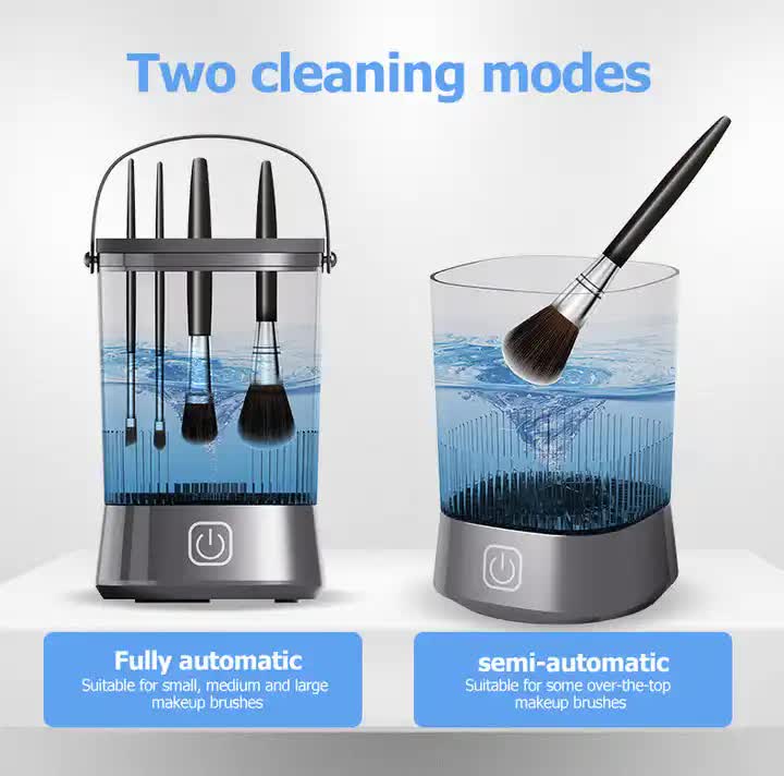 Electric Makeup Brush Cleaner with USB Rechargeable Design - Fast, Convenient Cleaning for All Brush Sizes(Black)-Health & Beauty > Cosmetic Storage > Makeup Organisation & Storage-PEROZ Accessories