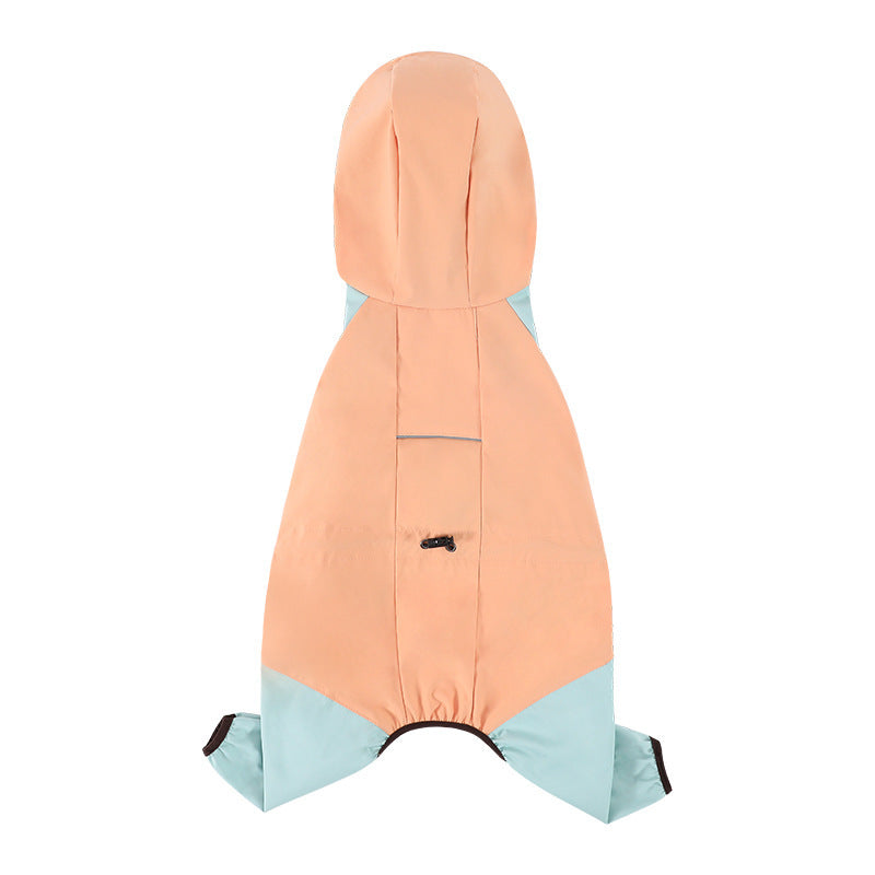 Waterproof Dog Raincoat with Hidden Leash Hole - Windproof and Comfortable for Outdoor Walks, Size:S (Back Length 20cm/7.87in, Bra 31cm/12.20in) Orange-Pet Care > Dog Supplies > Dog Apparel-PEROZ Accessories