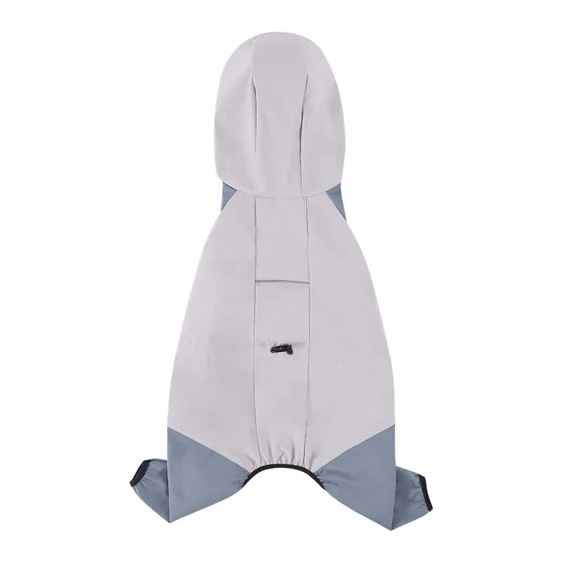Waterproof Dog Raincoat with Hidden Leash Hole - Windproof and Comfortable for Outdoor Walks, Size:S (Back Length 20cm/7.87in, Bra 31cm/12.20in) Grey-Pet Care > Dog Supplies > Dog Apparel-PEROZ Accessories