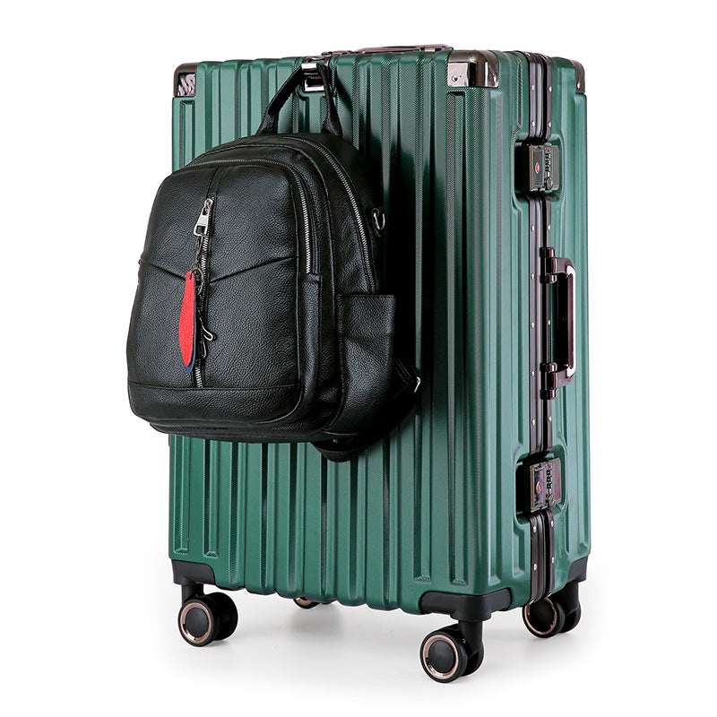 Aluminum Alloy Hard-Shell Suitcase with TSA Lock -20" Spinner Luggage in Green-Home & Garden > Travel > Suitcases-PEROZ Accessories