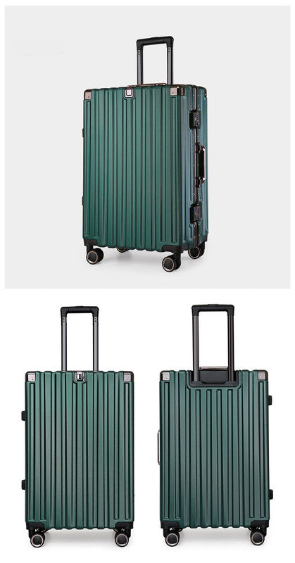 Aluminum Alloy Hard-Shell Suitcase with TSA Lock -20" Spinner Luggage in Green-Home & Garden > Travel > Suitcases-PEROZ Accessories